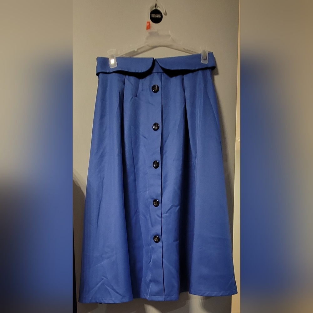 IÉNA Blue Midi Skirt